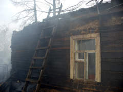 Пожар по ул. Полевая в САО Омска