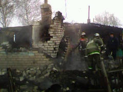 пожар в Одесском районе Омской области