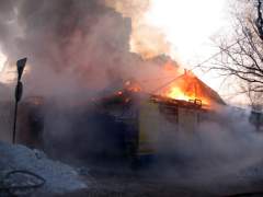 пожар в комплексе по 10 лет Октября в Омске