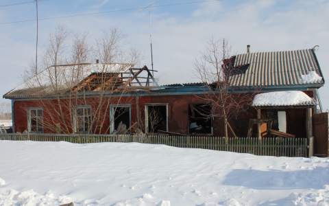 Пожар в селе Розенталь Калачинского района