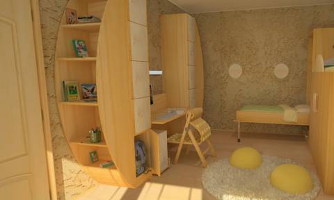 Проект детской комнаты "Глазунья"