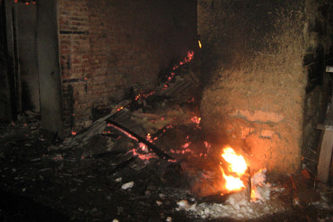 Пожар в селе Пушкино