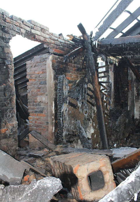 Пожар в Евгащено Большереченского района