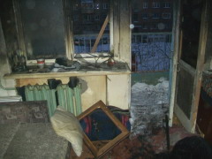 Пожар в доме по 22 Апреля в Омске
