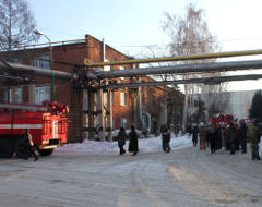 Пожар в цехе Агрегатного завода в Омске