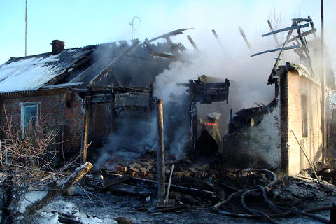 Пожар в Седельниковском районе Омской области
