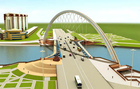 Мост через р. Ишим в г. Астана