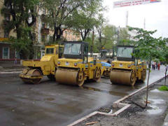 Строительство дорог в Омской области