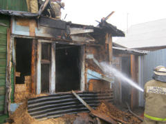 Пожар в частном доме по улице 7-я Амурская