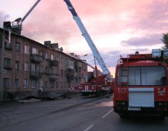Пожар в дома № 199 по улице 5-я Северная в Омске