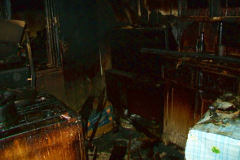 Пожар в частном доме по улице Строителей в Омске