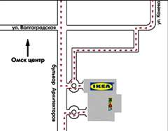 Схема расположения гипермаркета ИКЕА