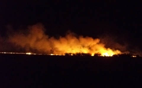 Пожар в Черлакском районе Омской области
