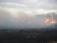 Пожар в Полтавском районе Омской области