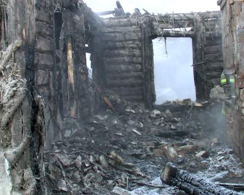 Пожар в д.Дубровка Кормиловского района
