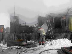 Пожар в Нижнеомском районе деревне Локти