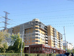 Строящийся дом по улице Маяковского в Омске