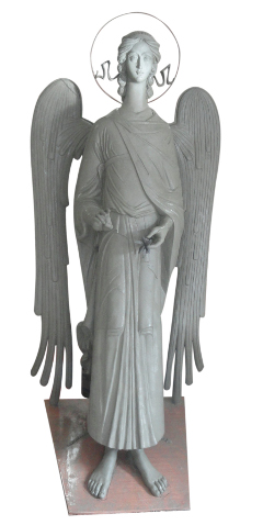 Ангел-хранитель скульптурной композиции омичам-ликвидаторам аварии на ЧАЭС