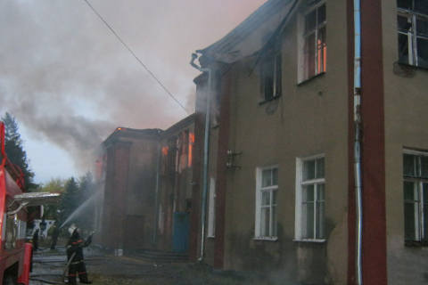Пожар ДК в Сосновке