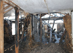 Пожар в Евгащено Большереченского района