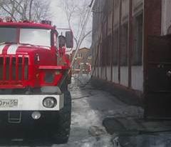 Пожар в школе в Омске