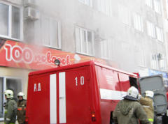 Пожар в столовой "100 поваров" по проспекту Маркса