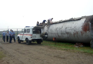 Происшествие на АЗС в Омской области 4.07.2012