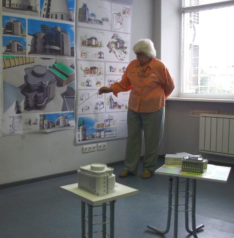 Ирина Голенко презентует проект здания по Ленина, 10А