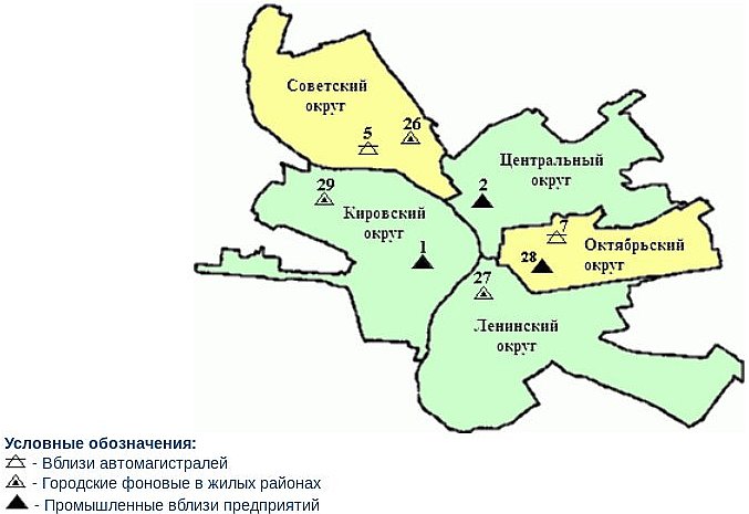 Районы города омска карта