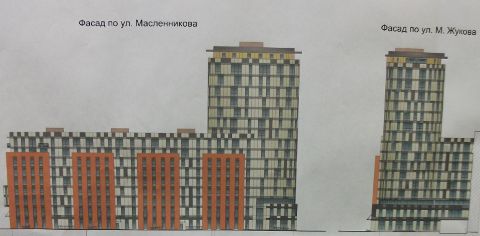 Проект дома на пересечении улиц Масленникова И Маршала Жукова