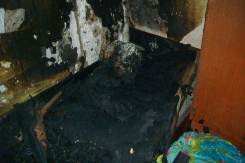 Пожар в доме по проспекту Мира в Омске 24.10.2012