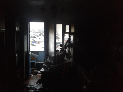 Пожар в доме по 27-й Северной в Омске