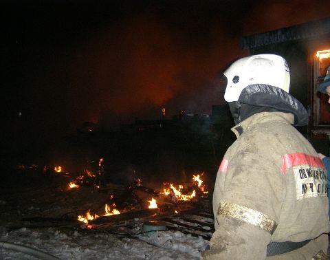 Пожар в Омске по улице 3-ья Левоповалка