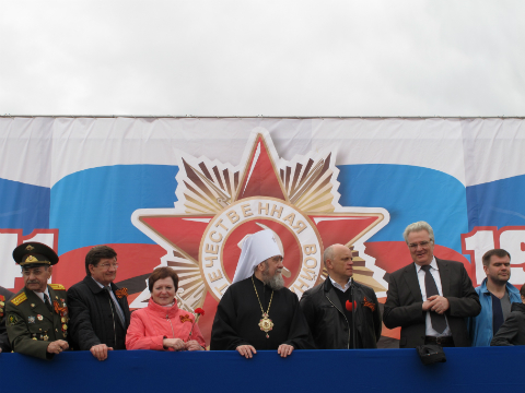 Омские власти на параде Победы